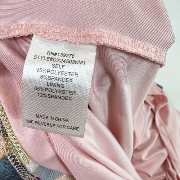 Daniel Rainn Top Shirt Womens 3X Pink Floral Short Flutter Sleeve Dainty V Neck - Picture 5 of 9